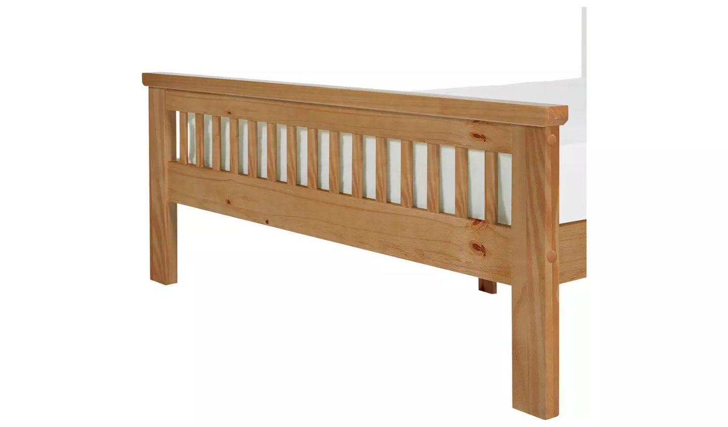 Aubrey Small Double Wooden Bed Frame - Oak Stain